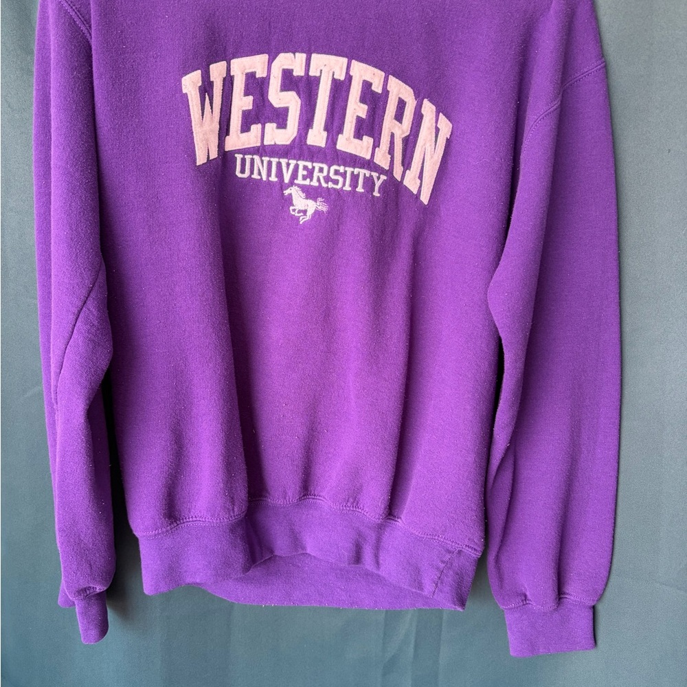 Western University Purple Crewneck Sweatshirt